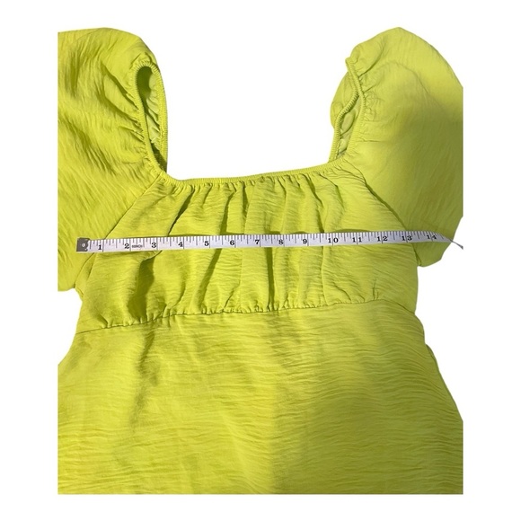 Derek Heart Summer Neon Lime Green Mini Dress - Picture 9 of 11